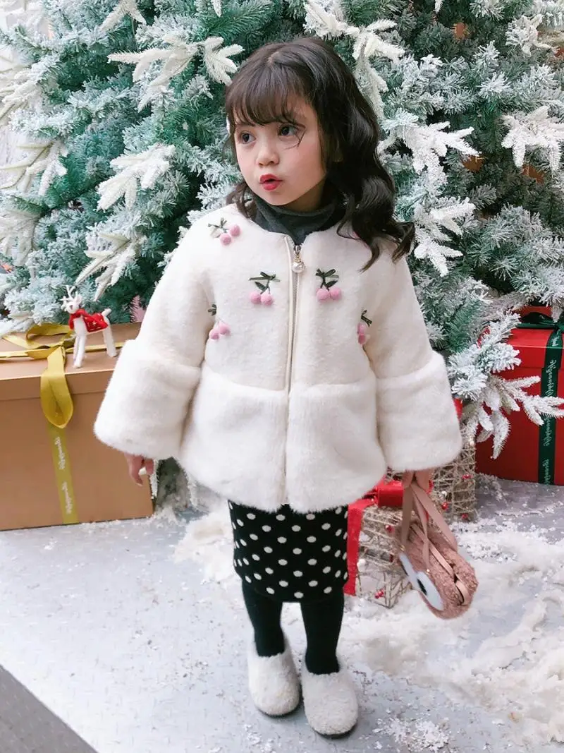

Spring And Summer Autumn New Style Winter Cotton Lining Childrenswear New Style Korean-style Cherry Cotton % Cotton-padded Jacke