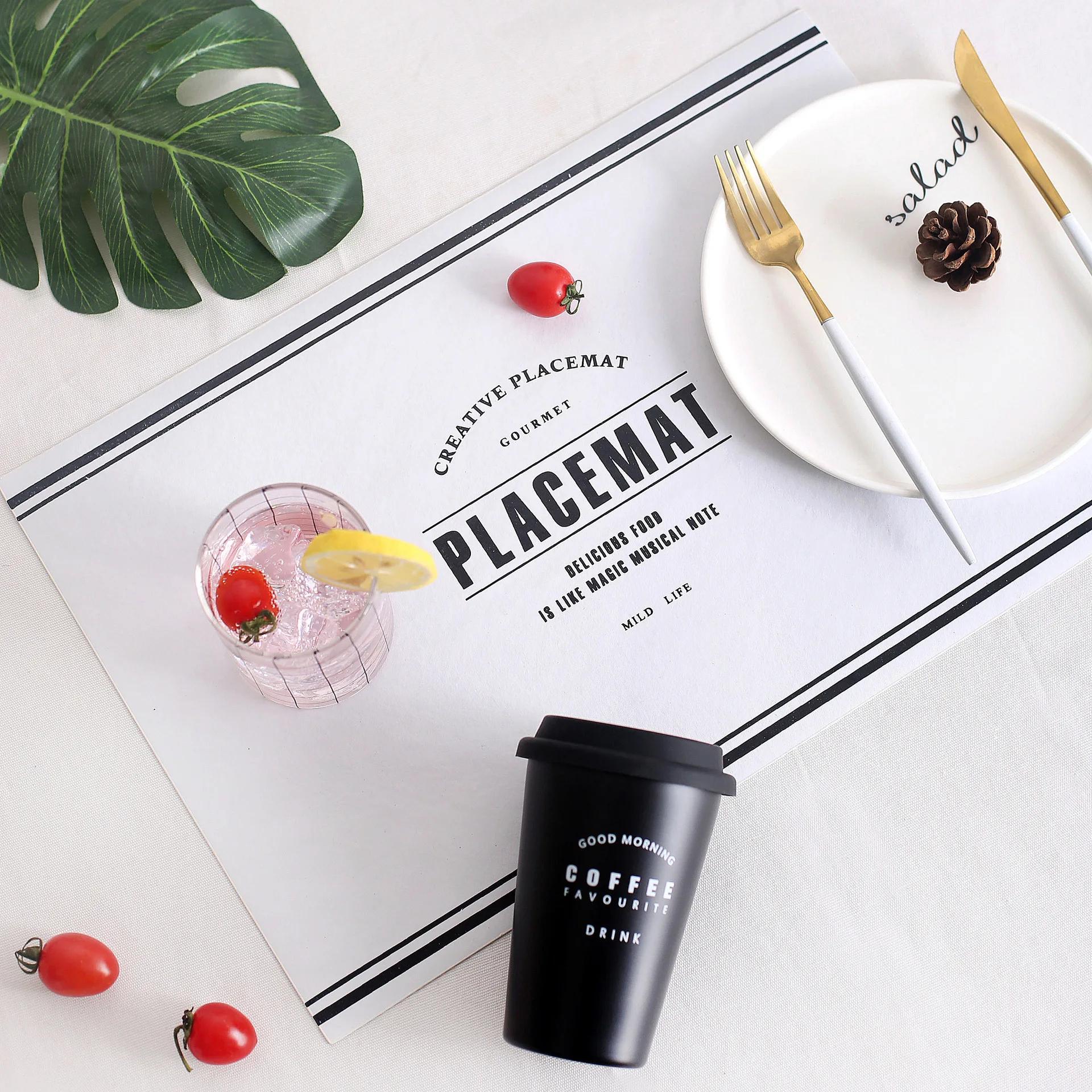 

Soffe Light Luxury Plaid Style Dinning Table Mat 45*30cm High Quality Leather Heat Insulation Waterproof Kitchen Placemat