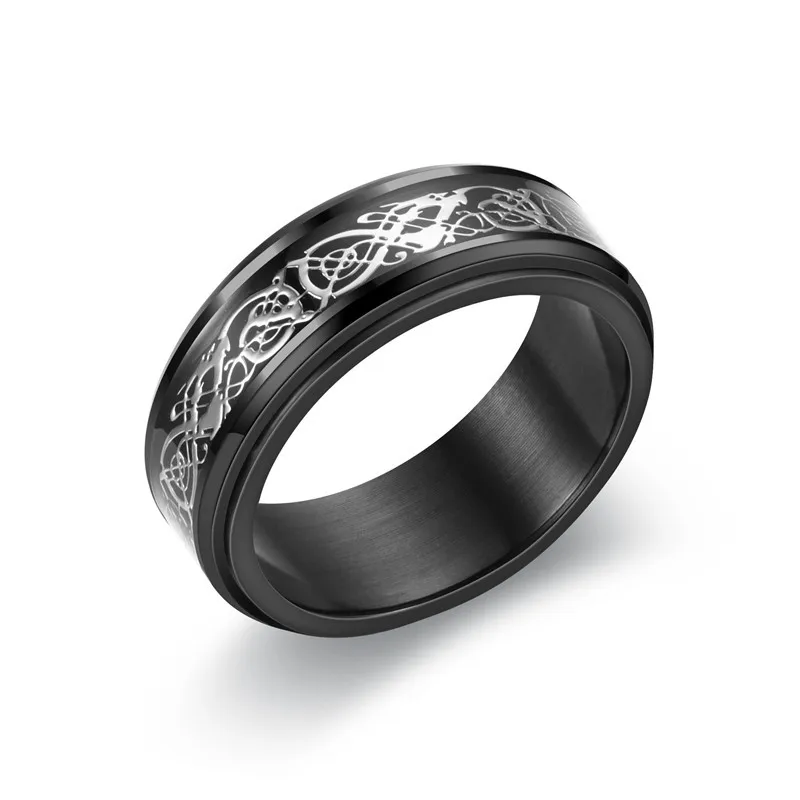 Anxiety Ring Fidget Spinner Rings For Women Stainless Steel Rings Fidgets Rotate Freely Anti Stress Accessories Men's Jewelry 6