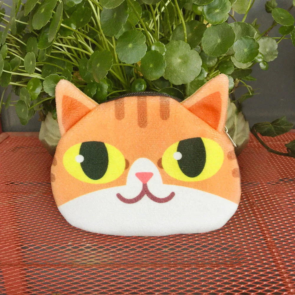 3D принт с животными, Женский кошелек с милым принтом кошки, плюшевый Кошелек для монет, кошелек для мелочи, сумка, женский кошелек, billetera hombre# ZA