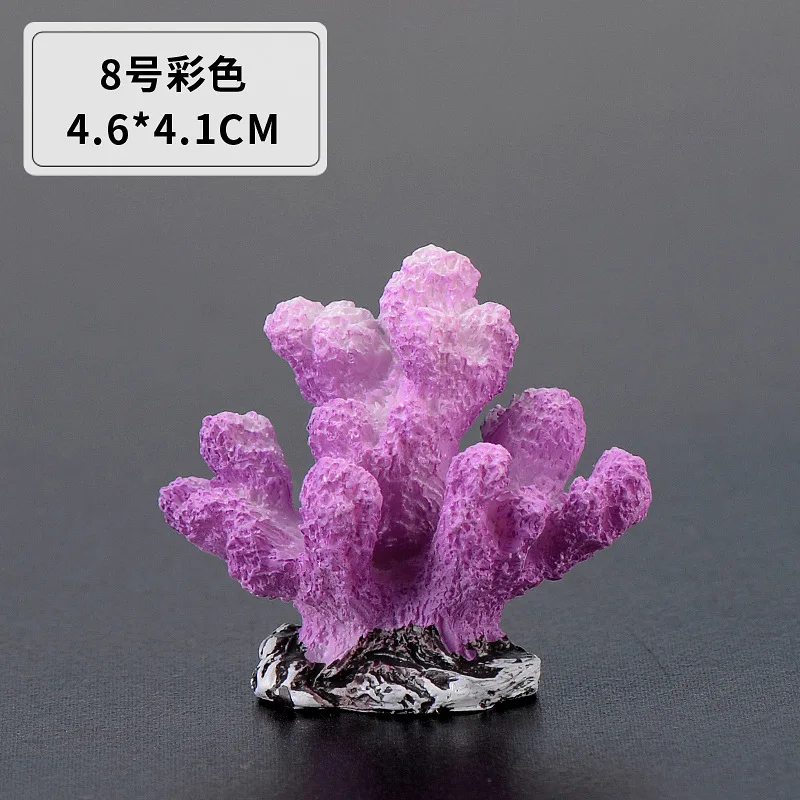 Resin Coral Decoration Colorful Fish Aquarium Decoration Artificial Coral for fish Tank Resin Reef Rock Lanscaping Ornaments