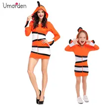 Umorden/Детский костюм для девочек в поисках рыба-клоун Немо, маскарадный карнавальный костюм Марлин, вечерние маскарадные костюмы на Хэллоуин Пурим