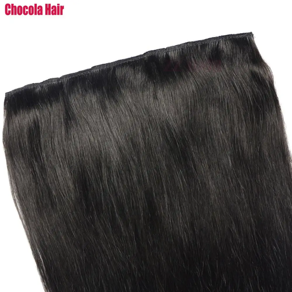 Chocala Hair 2"-28" Искусственные волосы одинаковой направленности волос 1 шт. набор 220 г натуральные бразильские прямые волосы шт зажим для наращивания человеческих волос