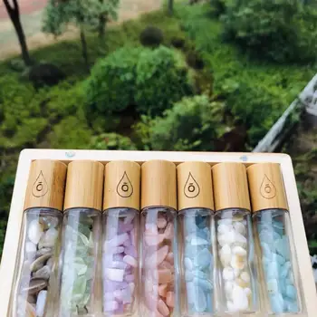 

10ml Natural Bamboo Refillable Empty Essential Oil Perfume Fragrance Scent Roller Ball Bottle for Travel Salon with jade ball