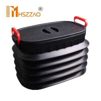 

Outdoor 4/18L telescopic bucket cover folding receptacle car sundries box multi-purpose fishing picnic large tote bag portable