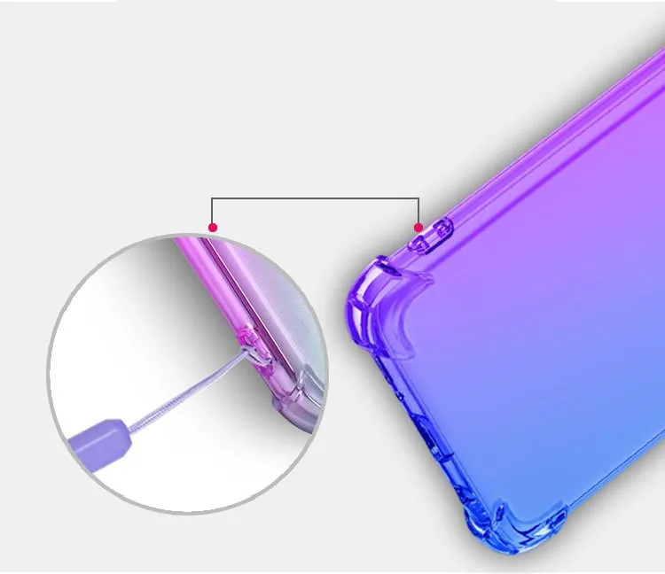100Pcs/lot Wholesale Shockproof Gradient Soft TPU