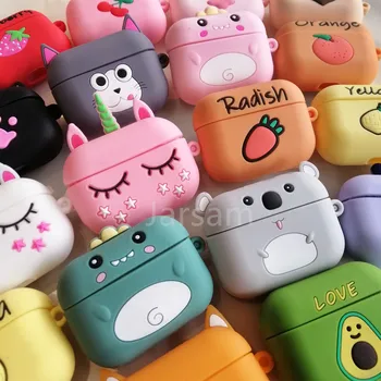 cute For airpods pro case Silicone Wireless Headphone Case Earphone For Apple Airpods 3 pro Case Cover accessories Protective 1