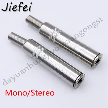 

2Pcs DIY 6.35mm 6.3mm 6.5mm 1/4 inch 2/3 Pole TRS Plug Socket Female Mono / Stereo Audio Plug Microphone wire solder type