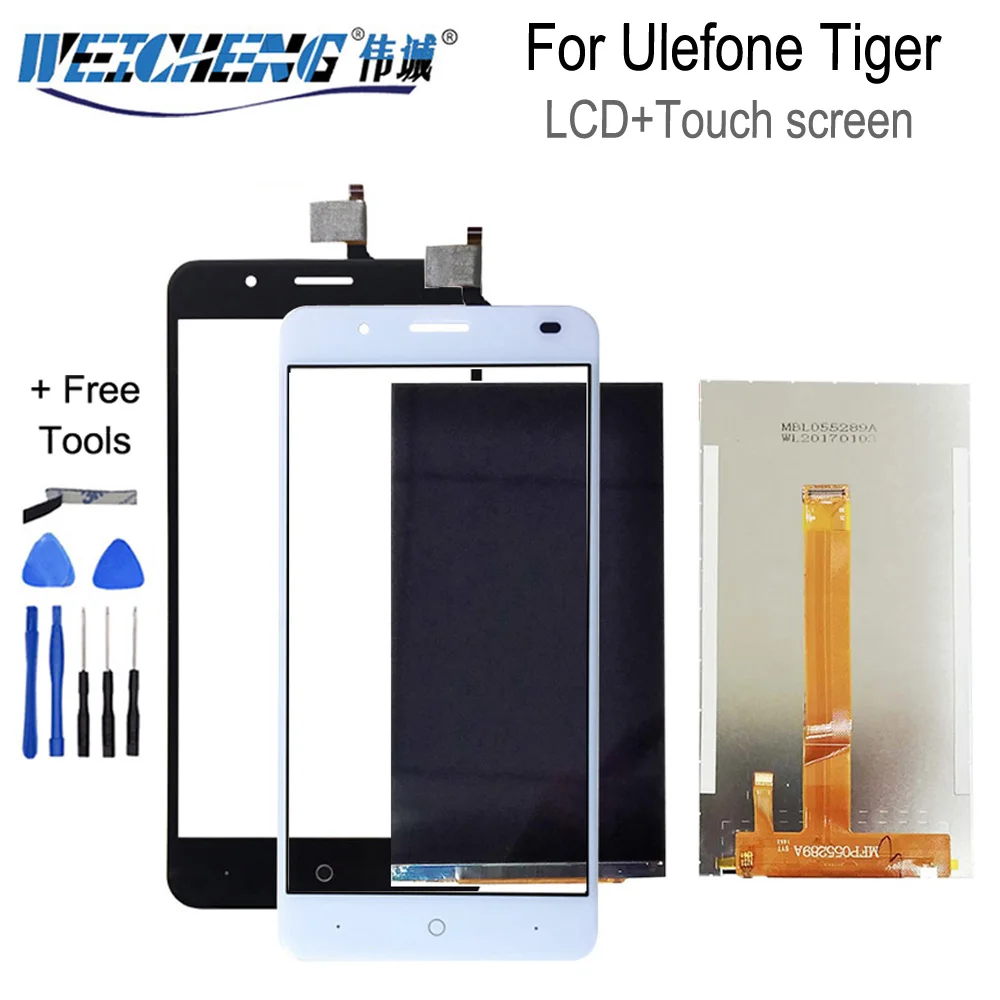 Протестирован для UleFone Tiger ЖК-дисплей с сенсорным экраном дигитайзер для UleFone Tiger ЖК-стекло Сенсорная панель запасные части