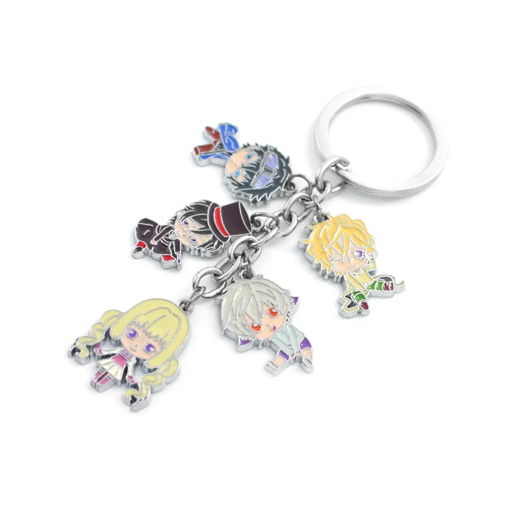 Мультяшный аниме брелок Angel Beats karneval Keroro Free EVA DRAMAtical Murder Милый Забавный металлический брелок подвеска ювелирные изделия аксессуары