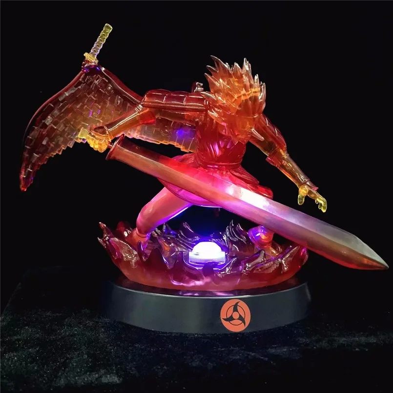 

Naruto Susanoo Anime Figures Tempestuous God of Valour Shippuden Night Light LED Action Figurine Color Change Toy Sasuke Figure