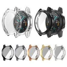 Чехол из ТПУ с покрытием для HUAWEI WATCH GT 2, 46 мм, 42 мм, силиконовый HD защитный чехол на весь экран для GT2 Sport Classic Edition