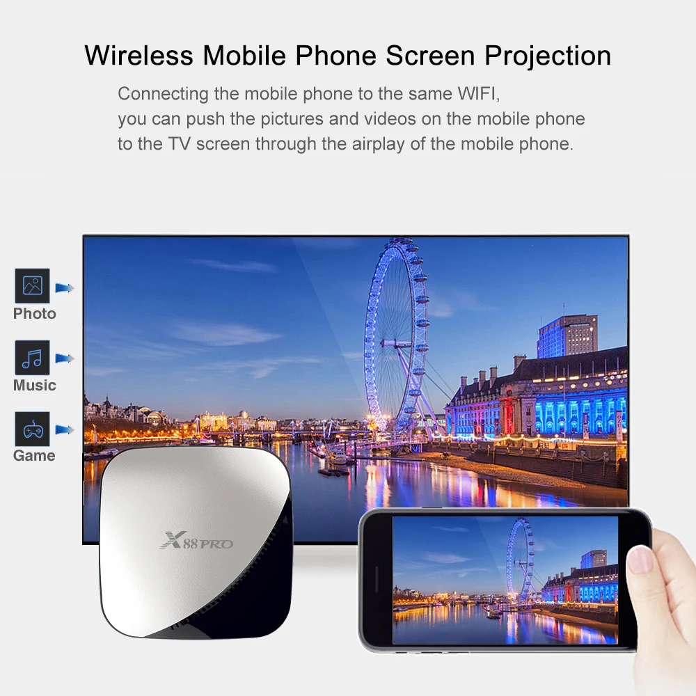 Smart Android tv Box Android 9,0X88 Pro 4 ГБ 32 ГБ 64 Гб RK3318 2,4G& 5G wifi 4K 3D HDR медиаплеер Google Play телеприставка