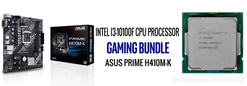 Asus Lga 1200 Prime H410m-k With Intel Core I3 10100f Motherboard 