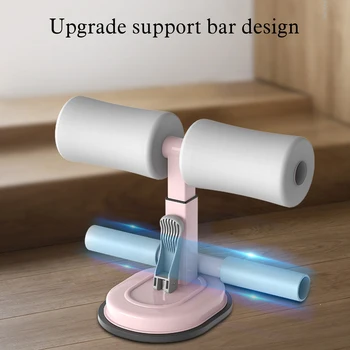 

Sit Up Aid Unisex Sit-up Floor Bar with Comfortable Padded Ankle and Support Rode 3 Gear Positions Indoor Fitness Equipment