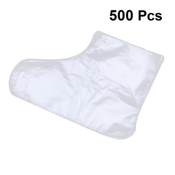 

500pcs Portable Transparent Convenient Disposable Practical Foot Sleeve Foot Protector Foot Cover For Store Shop Home