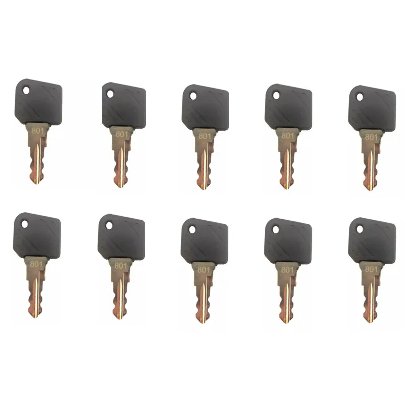 

10 Pcs 801 Ignition Key For Linde Forklift High Lift Truck Ant 0009730419 0009701304 JK801 Free Shipping