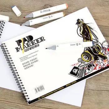 

Marker Pad Notebook Practice Office Art Supplies Drawing A4 A5 Soft Durable Marker Sketch Notebook Stationery Manga Designers