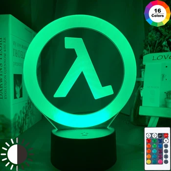 

Half Life Logo Night Lamp for Game Room Decoration Cool Event Prize of Game Store Color Changing Led Night Light Gift for Him
