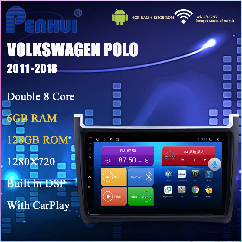 

Car DVD For Volkswagen POLO (2011-2018) Car Radio Multimedia Video Player Navigation GPS Android 10.0 Double Din