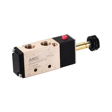 Uxcell 4V210-08 Пневматический воздушный одиночный электроуправляемый электромагнитный клапан 5 способ 2 положения 1/" G Внутренний пилотируемый действующий Тип