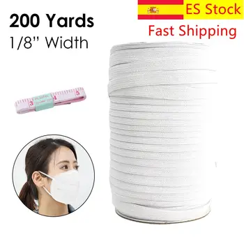 

200Yards Elastic Bands For Face Mask Width Elastic Cord For Crafts Elastic Cord Clothes Garment Sewing Accessories Spain Stock