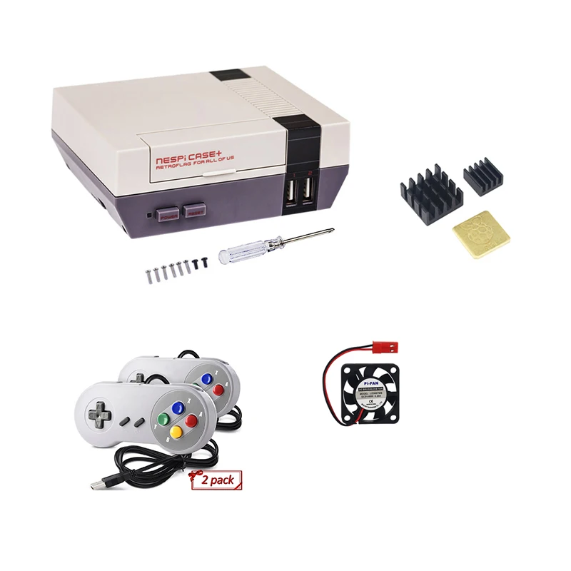 Kit3 Чехол S ROBOT NESPi Plus+ sd-карта 32G+ игровой коврик+ блок питания 3A Swith для Raspberry Pi 3 Model B+ RPI132 - Цвет: Kit3