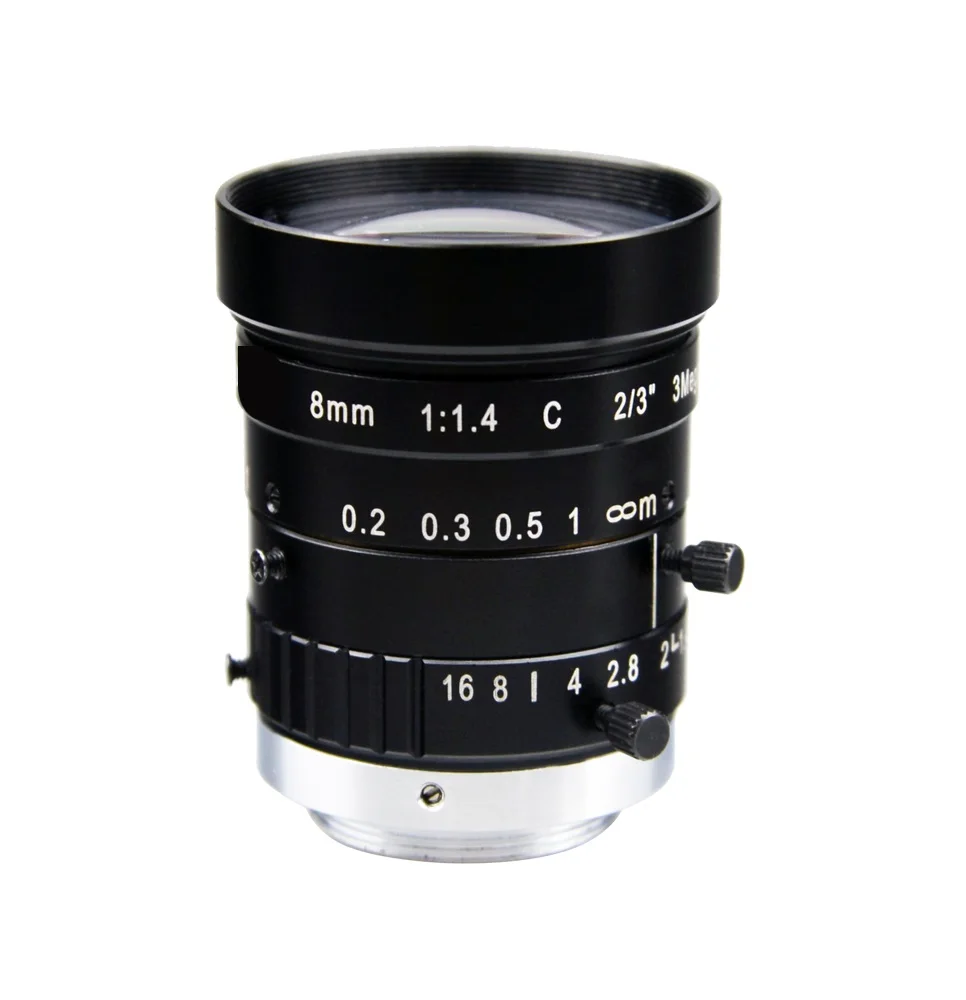 

3.0 Mega Pixel C-Mount 8mm 2/3" FA / Machine Vision fixed focal length lenses Industrial camera Lens F1.4 manual Iris CCTV lens