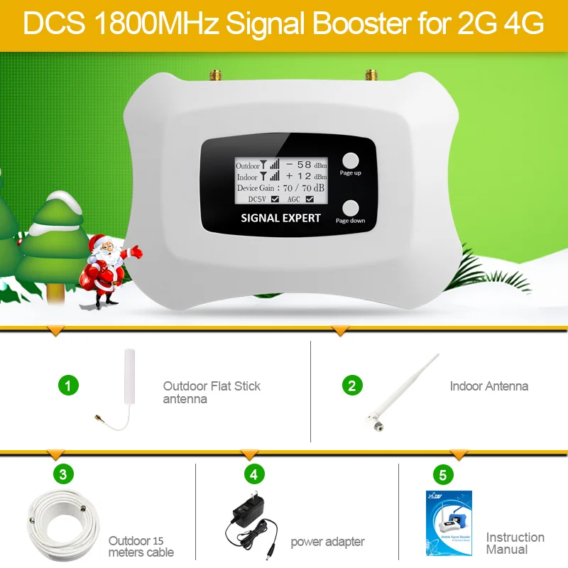 2020 новый обновленный ЖК дисплей с глобальной частотой 2G 4G LTE DCS 1800 МГц повторитель