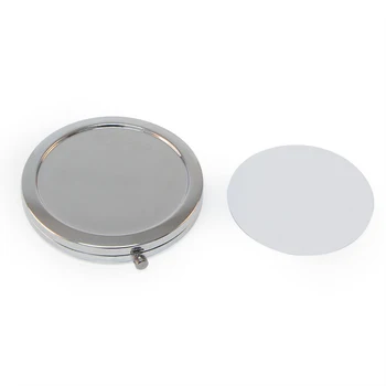 

Wholesale Ladies Compact Mirror Women Gold Makeup Mirror+Sublimation Plate 10/Lot