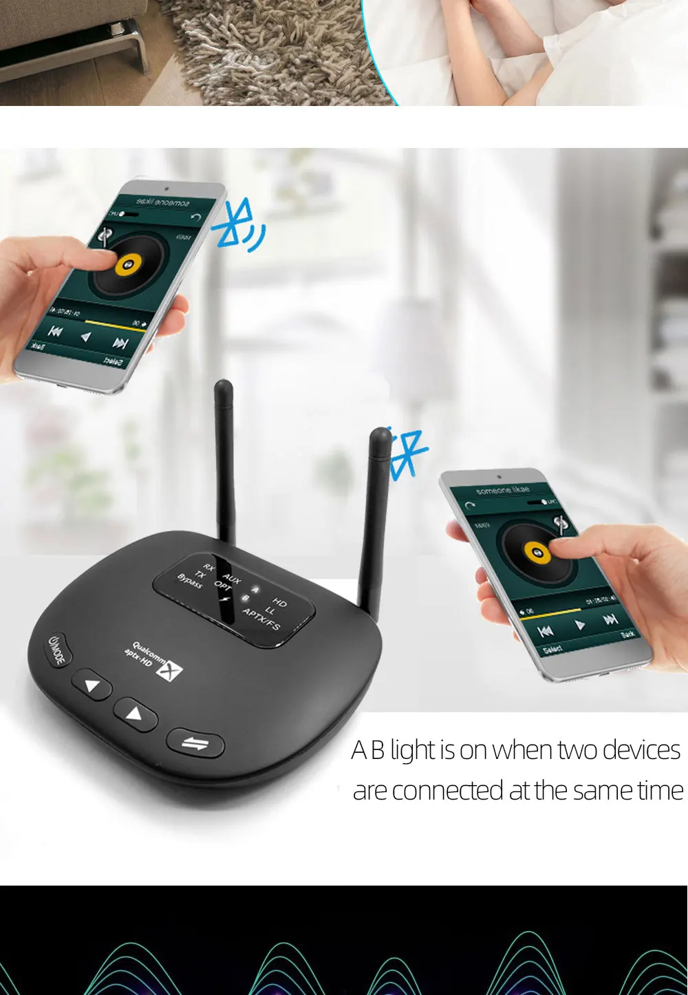 Bluetooth 5,0 приемник передатчик обход Csr867 3в1 AptX LL низкая задержка HD ТВ автомобильный ПК аудио беспроводной адаптер RCA 3,5 мм AUX Jack