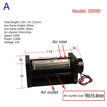 

DC cross flow fan 12V Cross flow fan Airflow Crossflow Ventilation Low noise Light weight Wind volume