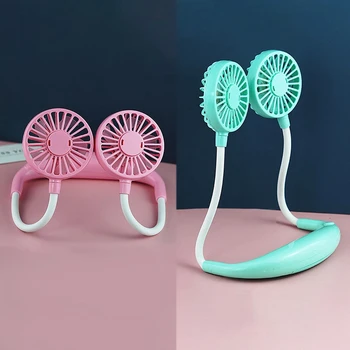 

Hanging Neck Fan Cooling Aromatherapy Lazy Sports Mini Portable Charging Small Fan