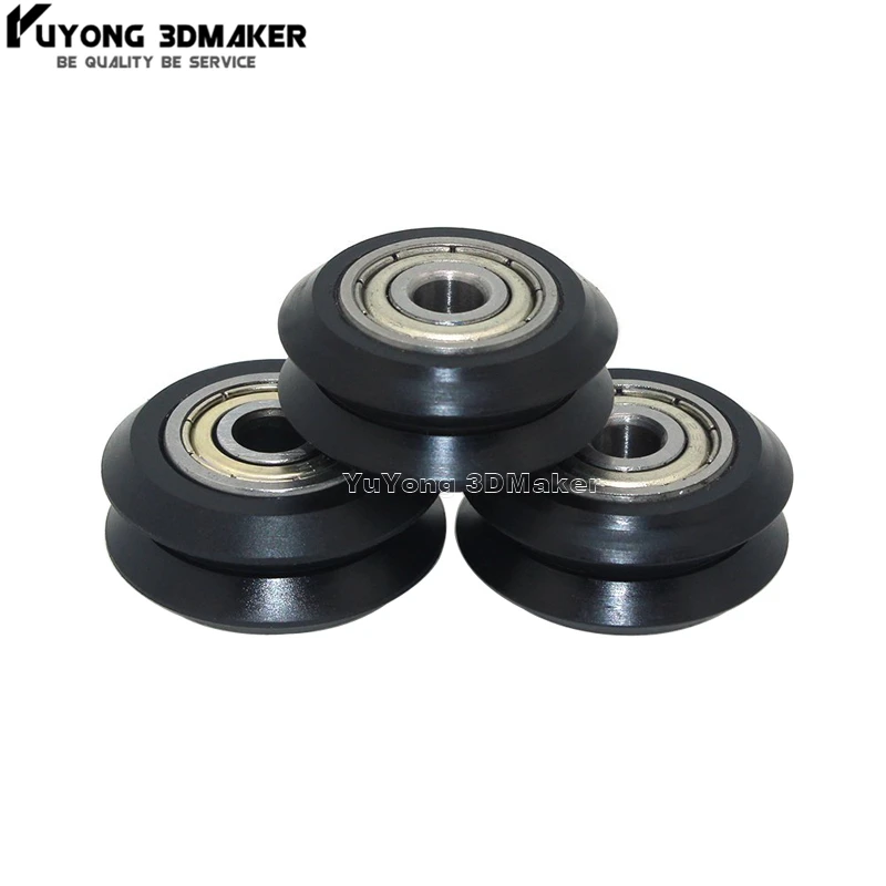 100 компл./лот wholesaledelrin V паз двойной подшипник сплошной V-Wheel комплект 625zz роликовый подшипник колеса POM для 3D-принтера с ЧПУ