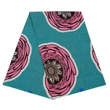 Latest fashion Ankara printing wax fabric real dutch wax African sewing material 100%cotton high quality 6yards lot