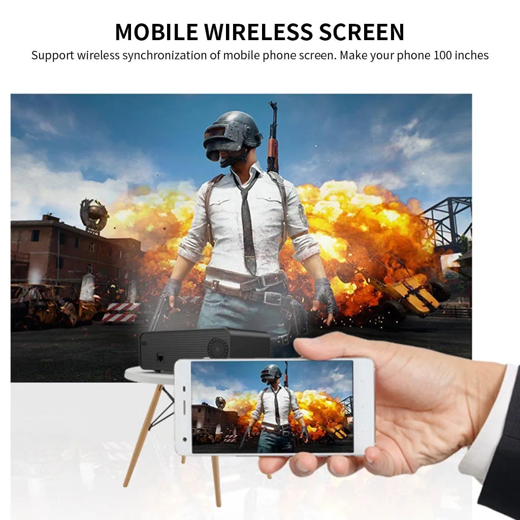 Проектор для Android 4K 3D HD 1080P 12000 люмен светодиодный проектор wifi BT домашний кинотеатр HDMI#4D16