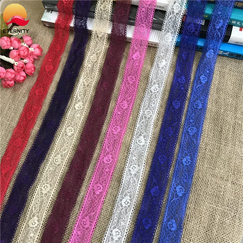 

*3cm S1586 new high quality floral stretch lace ribbon lace lace ribbon Diy used for sewing garments African stretch fabrics