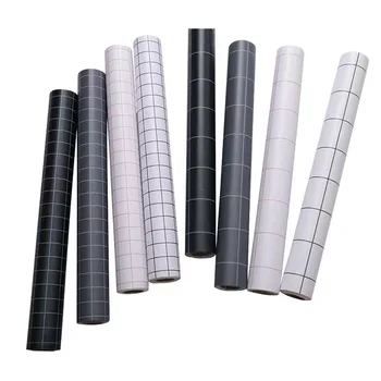 

Black And White Grid PVC Wallpaper 3D Bathroom Living Room Bedroom Self-Adhesive Waterproof Wall Sticker Home Decor Wall Papers