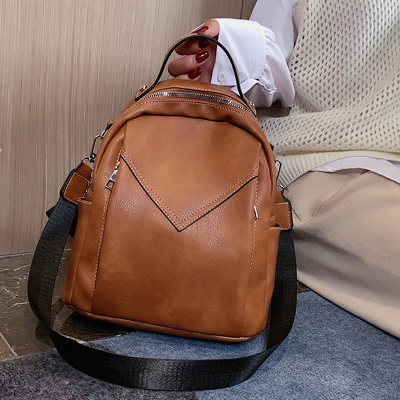 mochila de cuero pequeña mujer