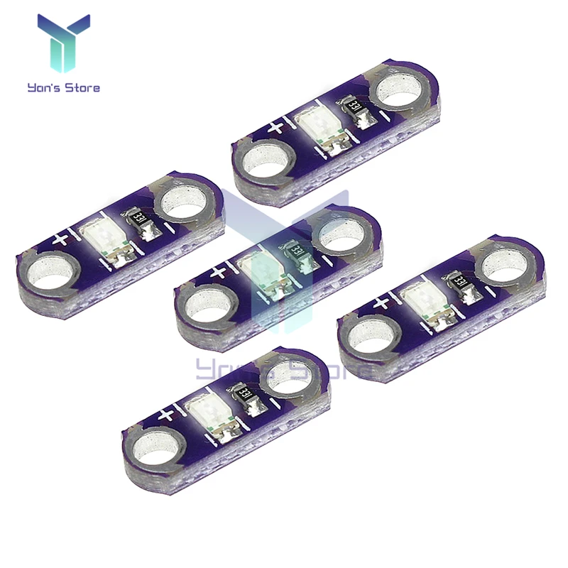 LilyPad Led 5Pcs 3-5V 40MA Yellow/Green/White/Blue/Red Small LED Light Module For Arduino DIY KIT 3V-5V SMD DIY Kit led modules led module