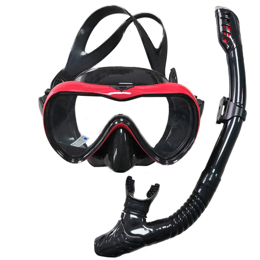 Professional Scuba Diving Mask Silicone Mask Snorkel Anti-fog Wide Vision Snorkel Full Breath Tube Underwater Swimming Goggles