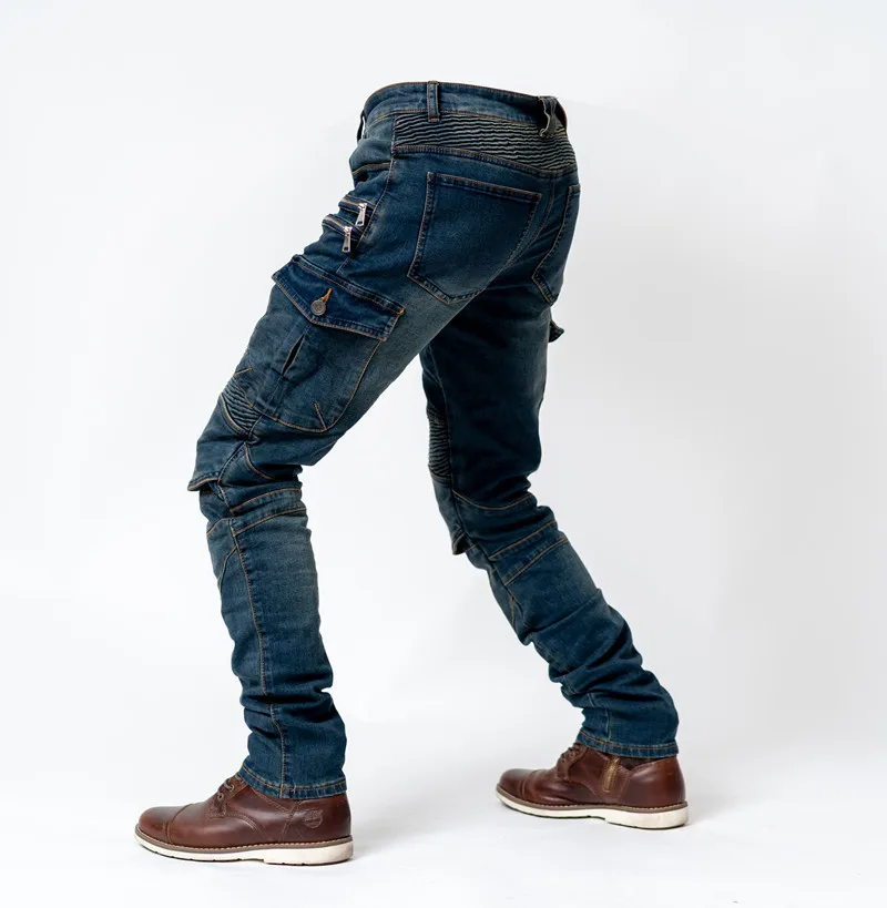 Новые мужские и wo мужские джинсы уличные джинсы для езды на молнии мотоциклетные джинсы анти-прочные штаны мотоциклиста подарочные подушечки