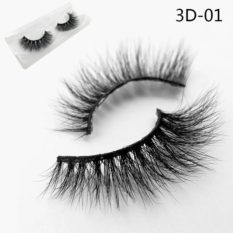 3D-01 Iflovedekd частная этикетка 3D накладные ресницы натуральный мех норки наращивание ресниц поставки - Цвет: 3D-01