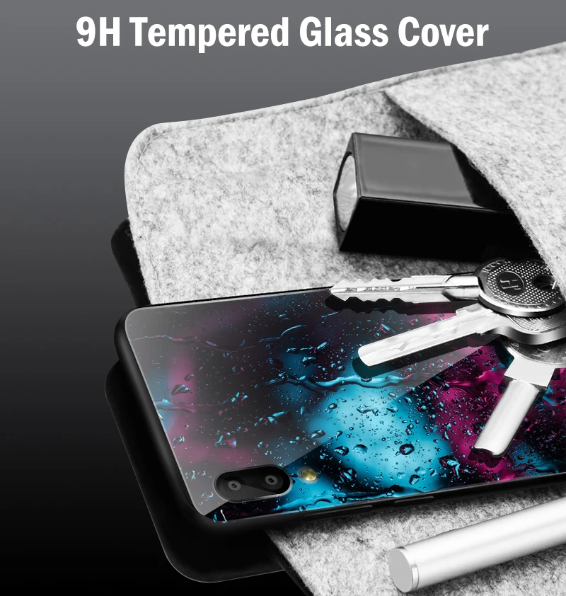 Модные Роскошные для samsung Galaxy A10 A20 A30 A40 A50 A6S A70 A8S A80 A90 закаленное Стекло чехол J4Plus M10 M20 M30 Note9 чехлы из ТПУ