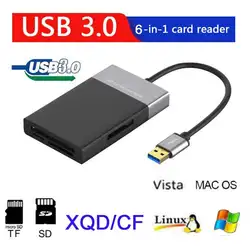 Бесплатная доставка мульти USB 3,0 к XQD CF SD Micro SD TF адаптер для ноутбуков Аксессуары OTG кардридер смарт-память SD кардридер