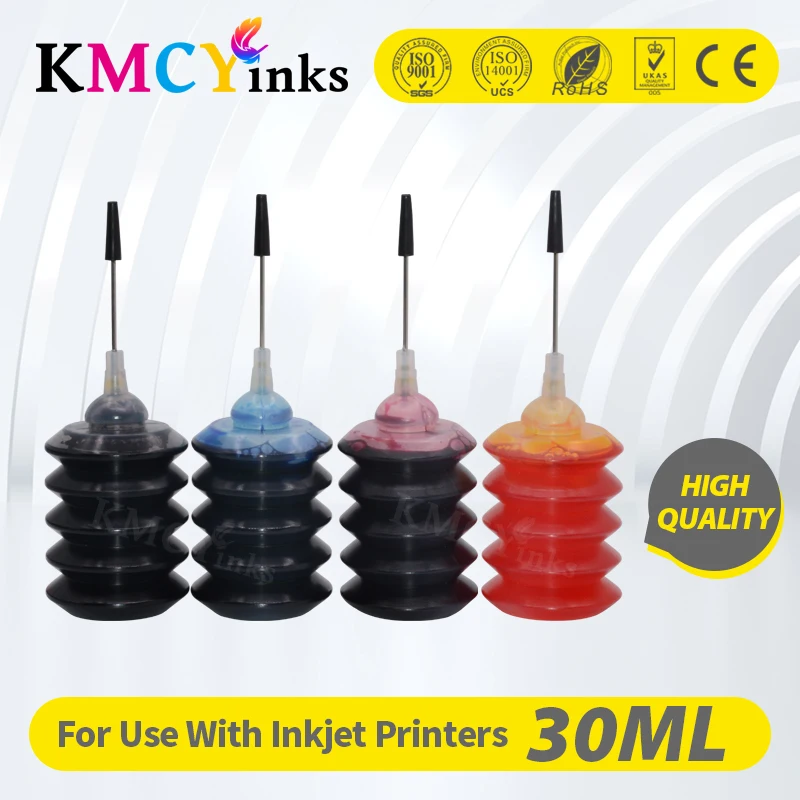 Kmcyink Nero Capacità Inchiostro Stampante 30Ml Kit Inchiostro Di Ricarica Per Hp 304 Per Hp 304 Xl Deskjet 2620 2630 2632 5030 5020 5032 Stampante