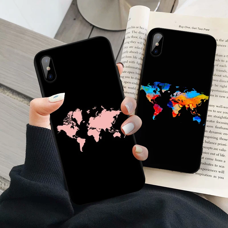 Дорожная карта мира Just Go чехол для Samsung Galaxy S10 S10E S9 S8 S7 S6 Plus Lite edge Мягкий силиконовый