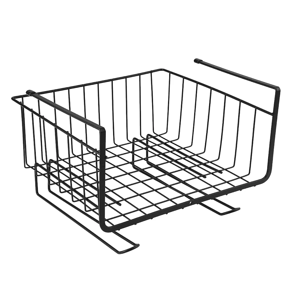 HOT Storage Basket Rack Under Shelf Cabinet Wire Organizer Holder for Kitchen Pantry Desk TI99