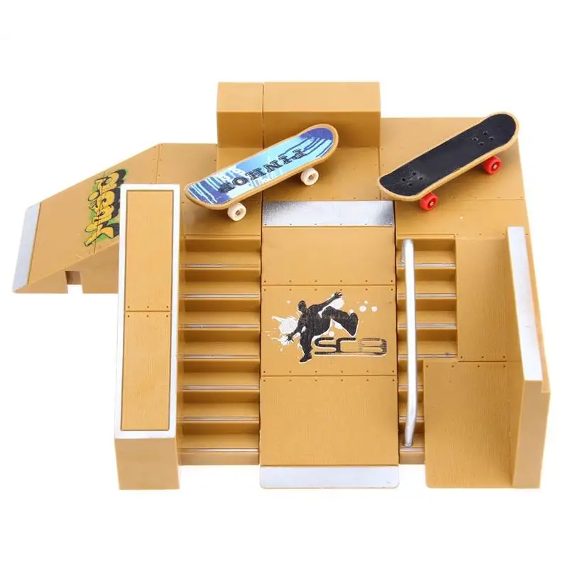5 шт. скейт-парк комплект рампы части набор игрушка для Tech Deck Finger Board конечная Спорт Обучение реквизит