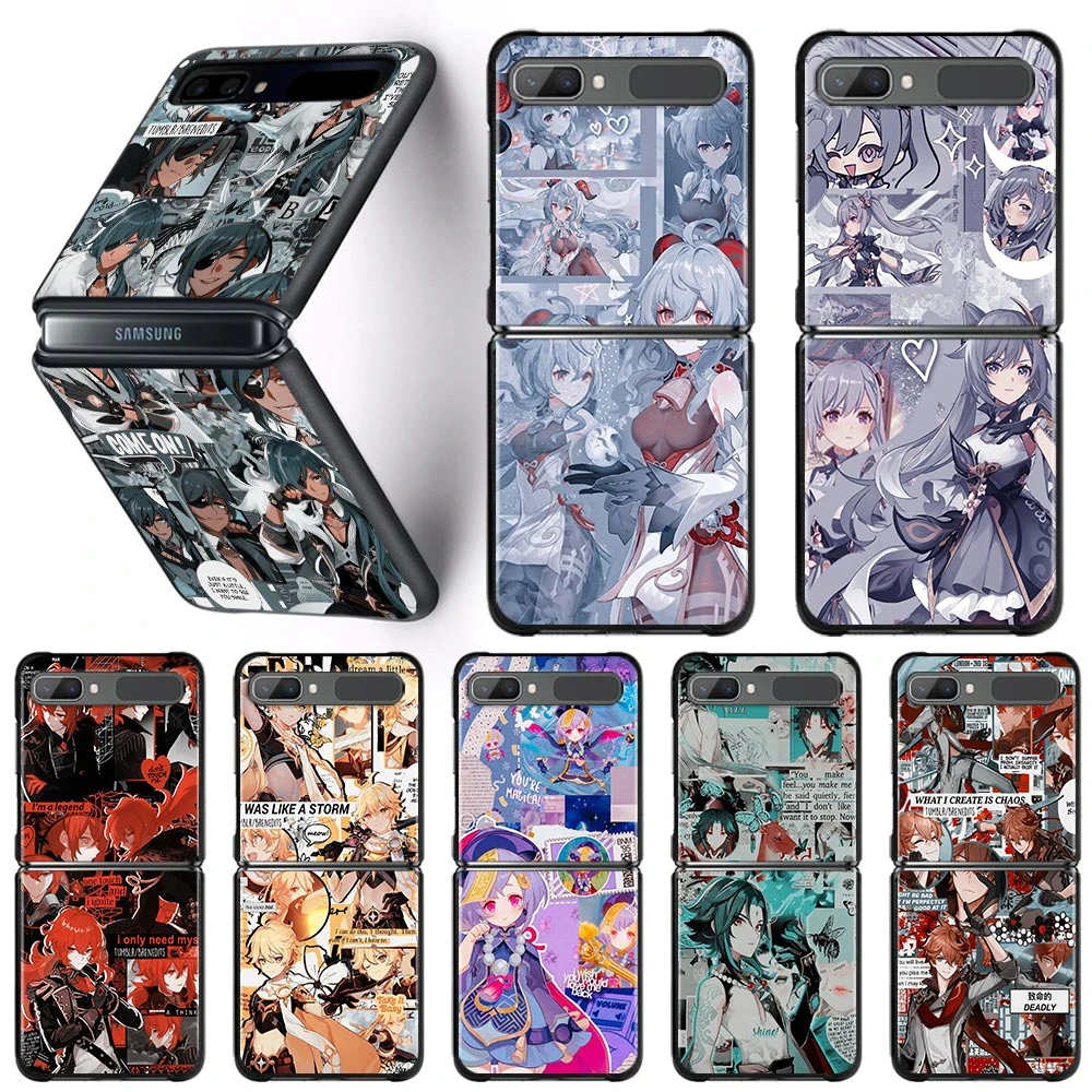 Genshin Impact Anime Phone Case For Samsung Galaxy Z Flip3 5g Hard Pc Fundas For Samsung Z Flip 3 5g Z Flip Capa Phone Case Covers Aliexpress